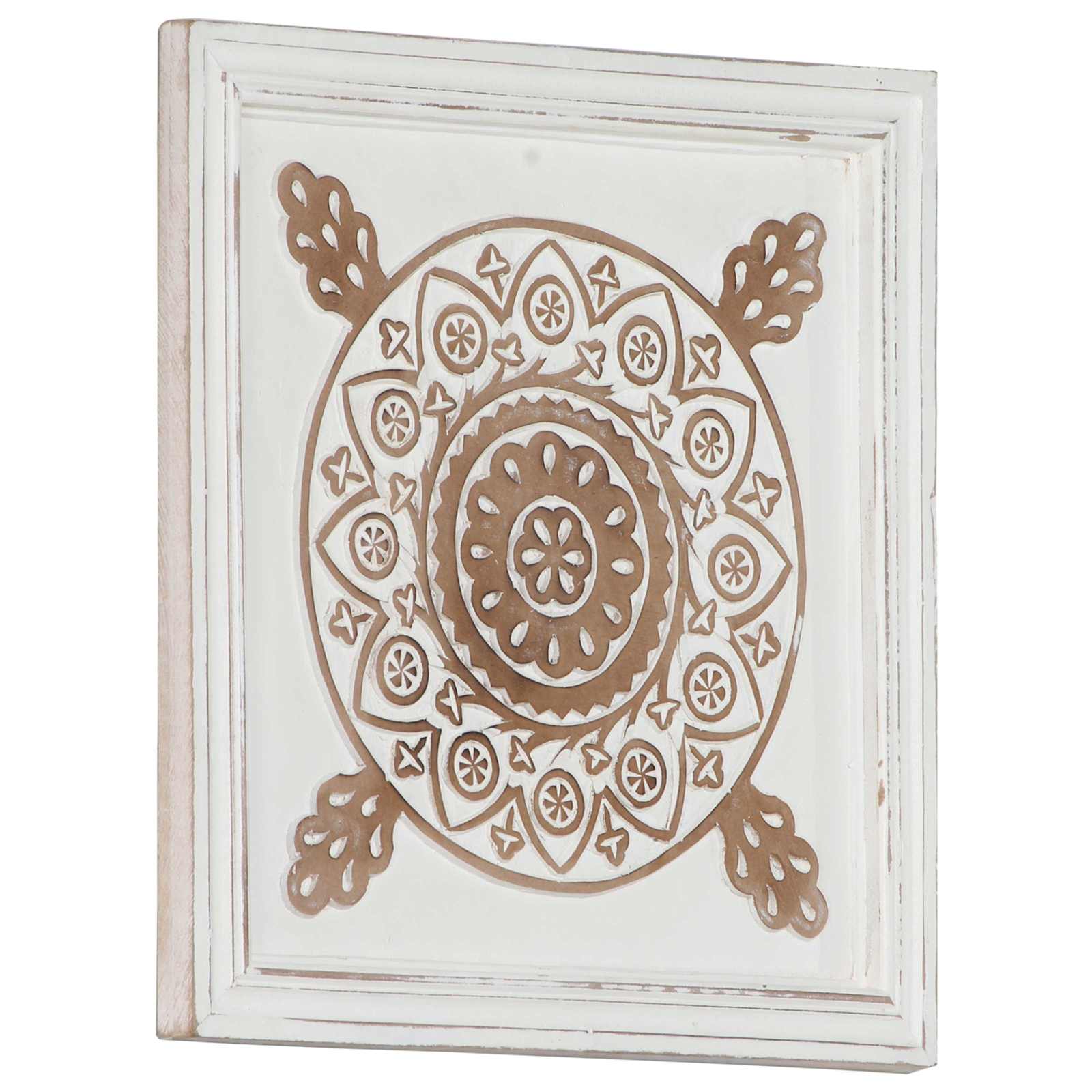 Decorazione artistica 2 pcs Marrone e bianco 40 x 40 x 1,5 cm