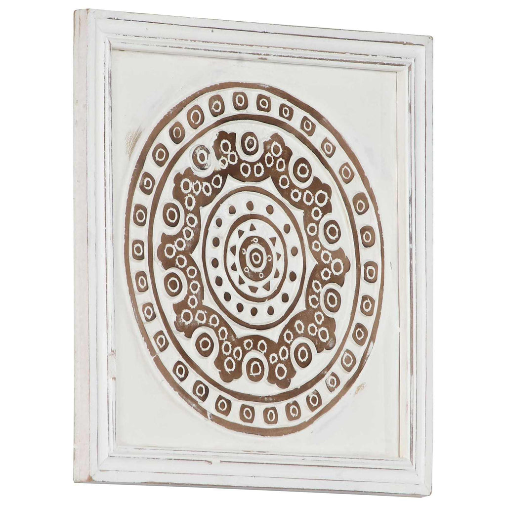 Decorazione artistica 2 pcs Marrone e bianco 40 x 40 x 1,5 cm