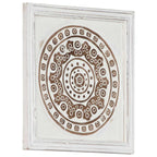 Decorazione artistica 2 pcs Marrone e bianco 40 x 40 x 1,5 cm