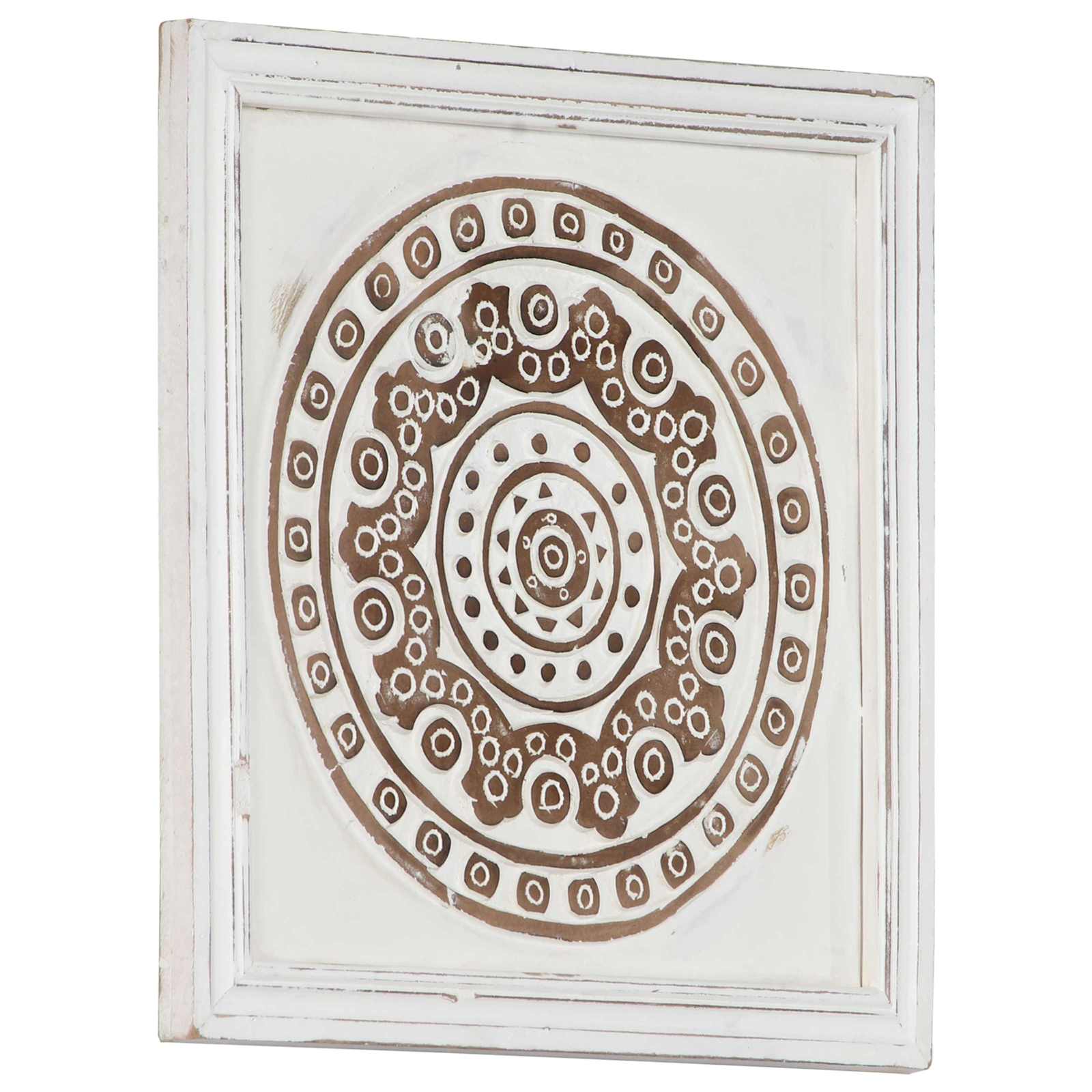 Decorazione artistica 2 pcs Marrone e bianco 40 x 40 x 1,5 cm