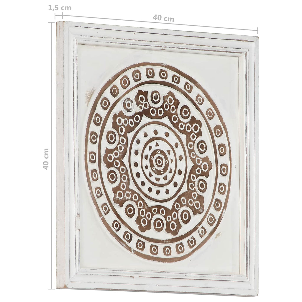 Decorazione artistica 2 pcs Marrone e bianco 40 x 40 x 1,5 cm