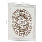 Decorazione artistica 2 pcs Marrone e bianco 40 x 40 x 1,5 cm