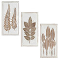 Decorazione artistica 3 pcs Marrone e bianco 40 x 40 x 1,5 cm