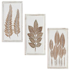 Decorazione artistica 3 pcs Marrone e bianco 40 x 40 x 1,5 cm