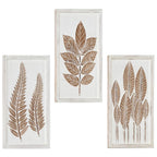 Decorazione artistica 3 pcs Marrone e bianco 40 x 40 x 1,5 cm