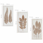 Decorazione artistica 3 pcs Marrone e bianco 40 x 40 x 1,5 cm