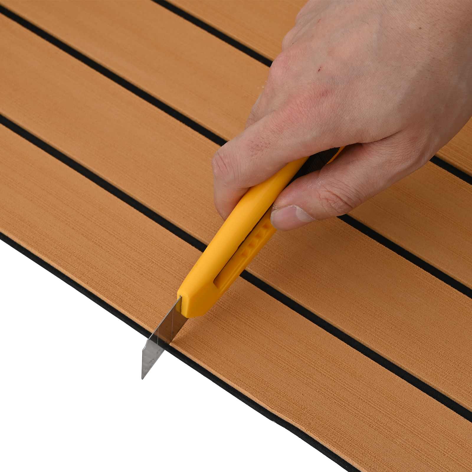 Tappetino per Barche Marrone e Nero 240 x 90 cm EVA