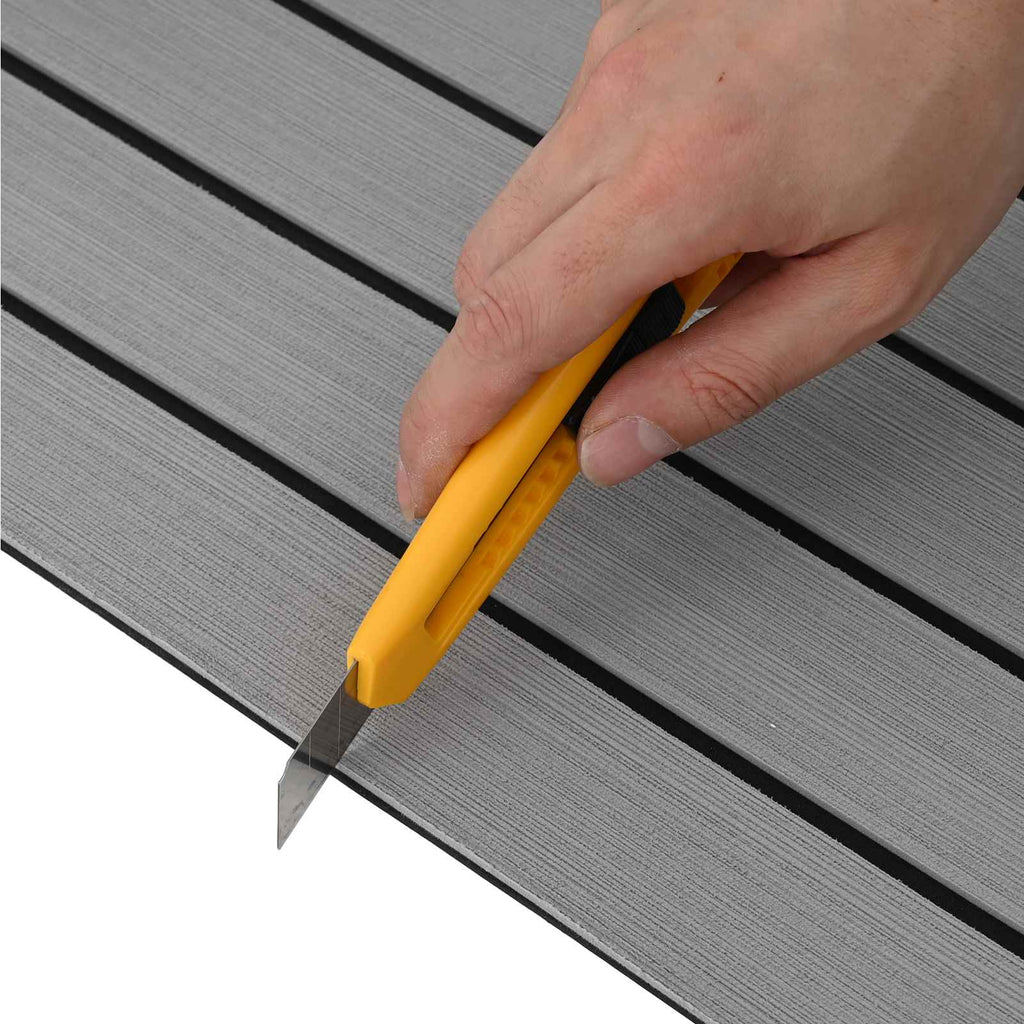 Tappetino per Barche Grigio Chiaro e Nero 240 x 90 cm EVA
