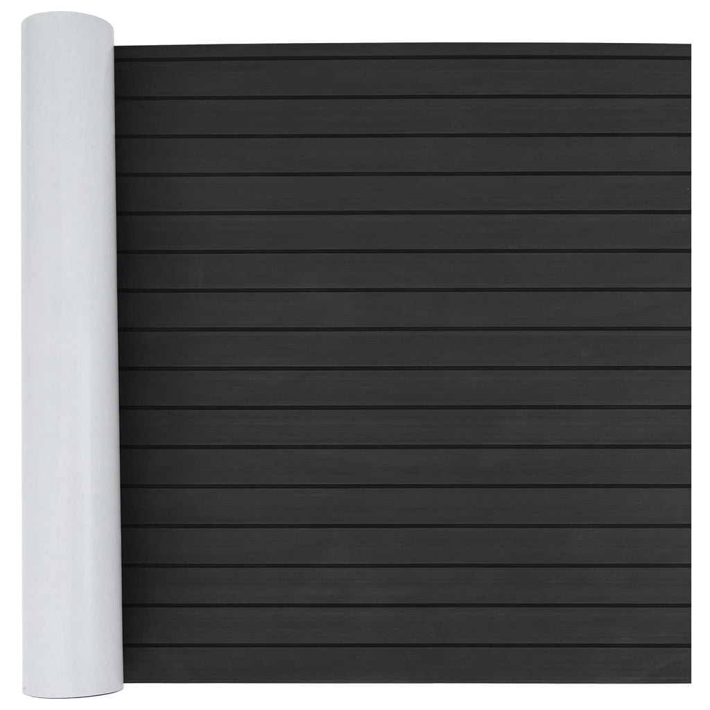 Tappetino per Barche Rigato Grigio Scuro e Nero 240 x 90 cm EVA