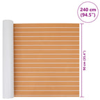 Tappetino per Barche Rigato Marrone e bianco 240 x 90 cm EVA