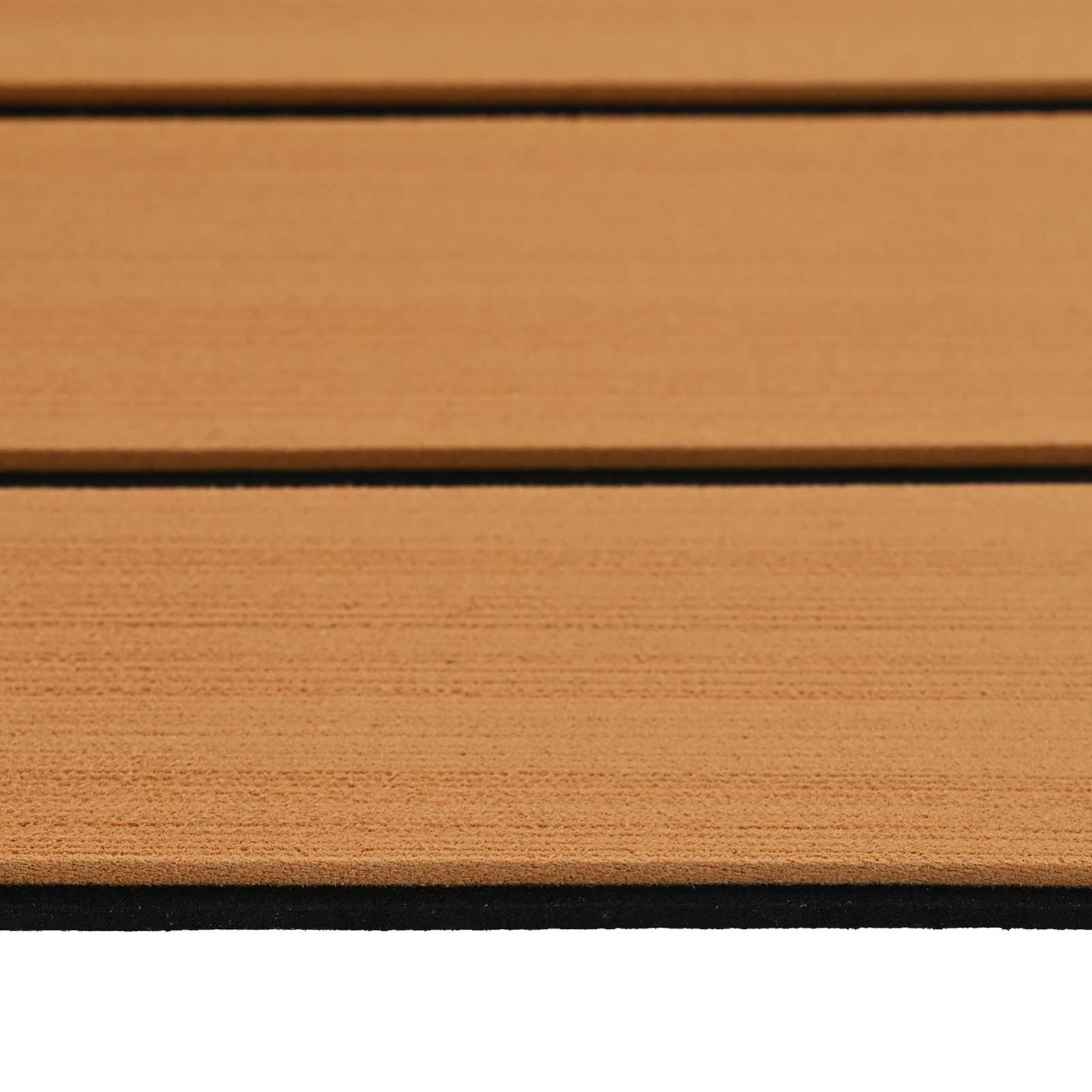 Tappetino per Barche Rigato Marrone e Nero 240 x 60 cm EVA