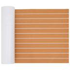 Tappetino per Barche Rigato Marrone e bianco 240 x 60 cm EVA