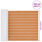Tappetino per Barche Rigato Marrone e bianco 240 x 60 cm EVA