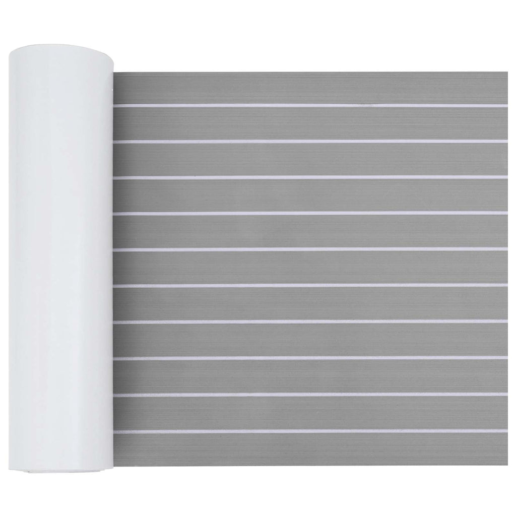 Tappetino per Barche Grigio chiaro e bianco 240 x 60 cm EVA