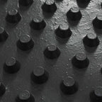 Foglio di drenaggio stampato Nero 1 x 10 m HDPE