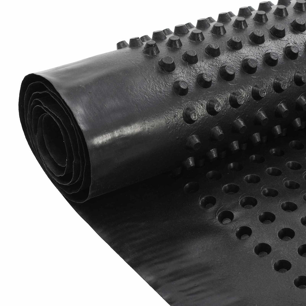 Foglio di drenaggio stampato Nero 1 x 10 m HDPE