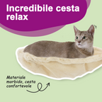Albero per Gatti con Tiragraffi in Sisal Crema 70 cm