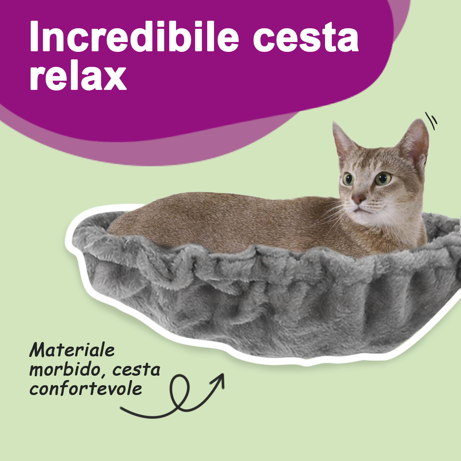 Albero per Gatti con Tiragraffi in Sisal Grigio Chiaro 188 cm