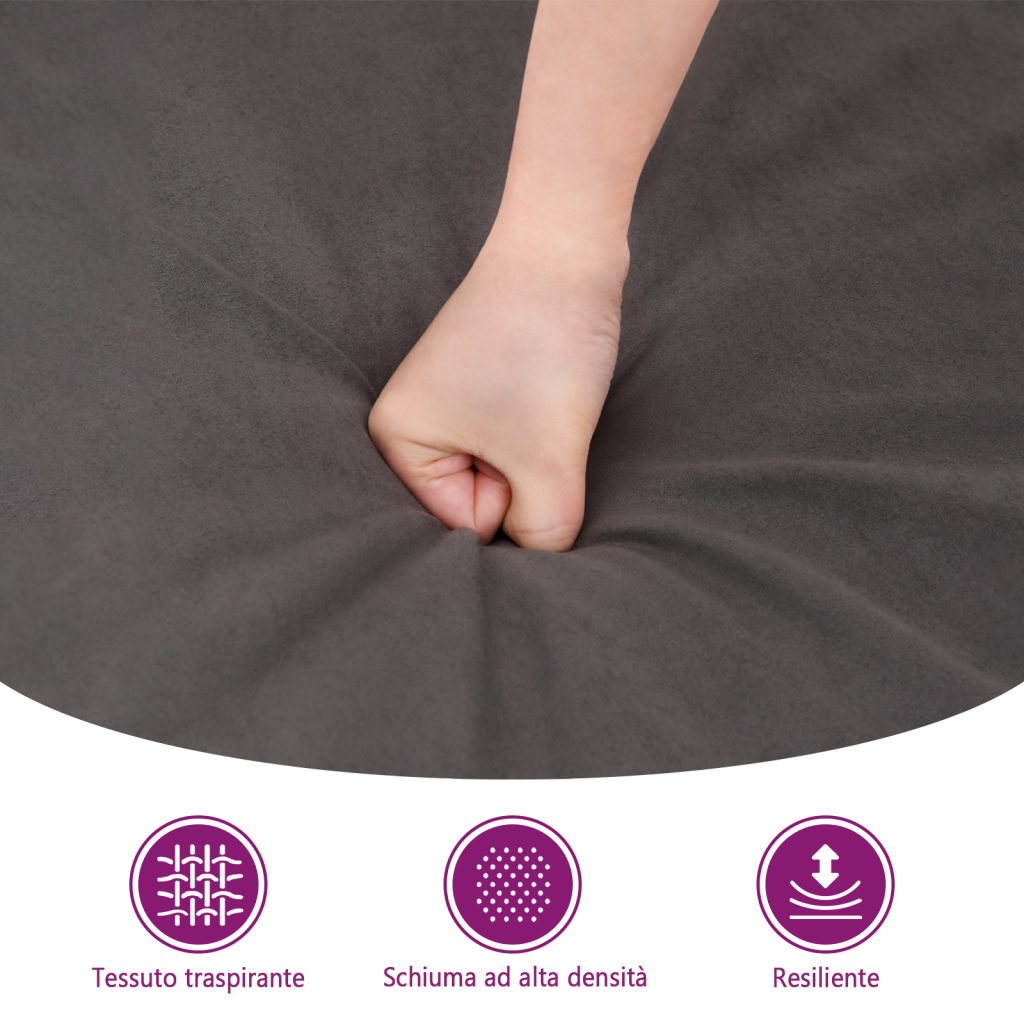 Panca crema 70x35x41 cm in Microfibra