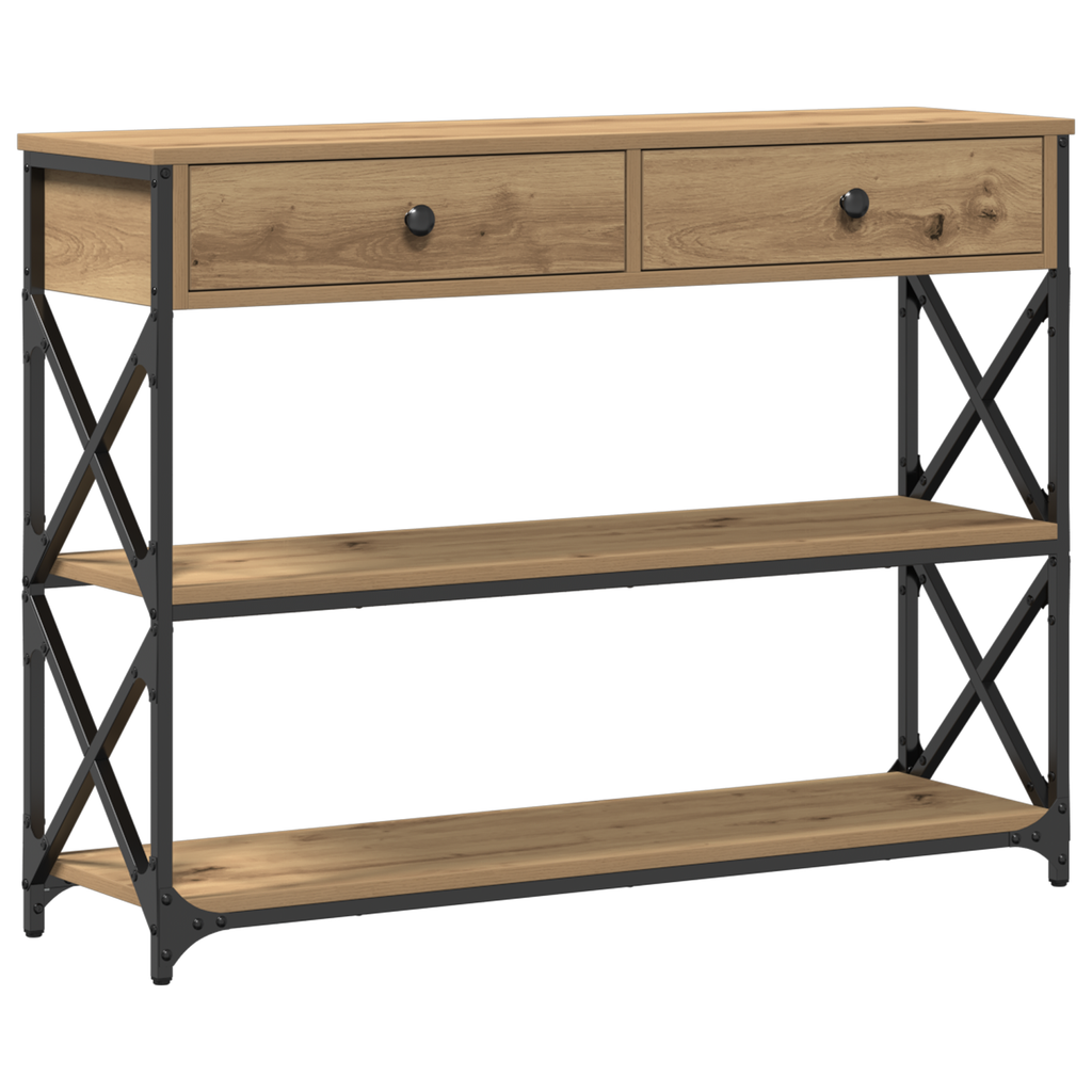 Tavolo Consolle rovere artigianale 100 x 28 x 75 cm