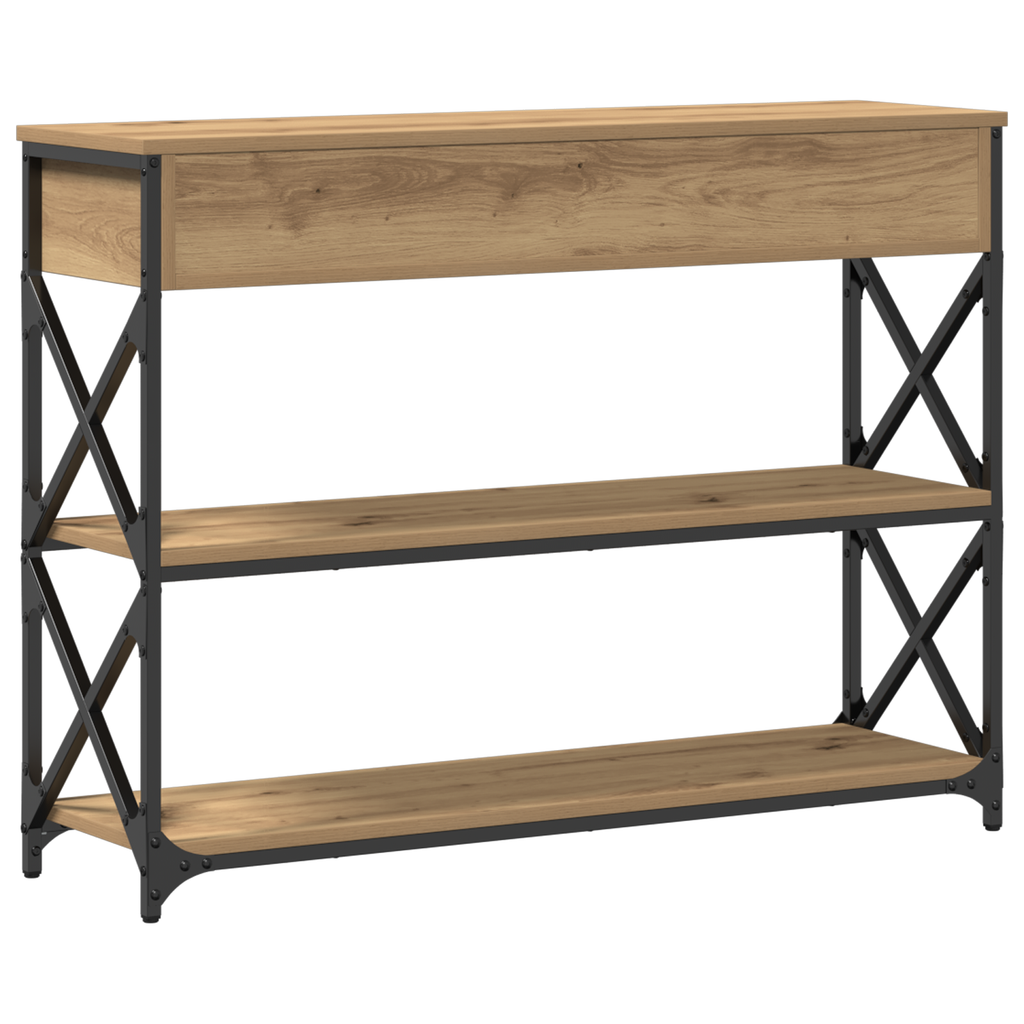 Tavolo Consolle rovere artigianale 100 x 28 x 75 cm