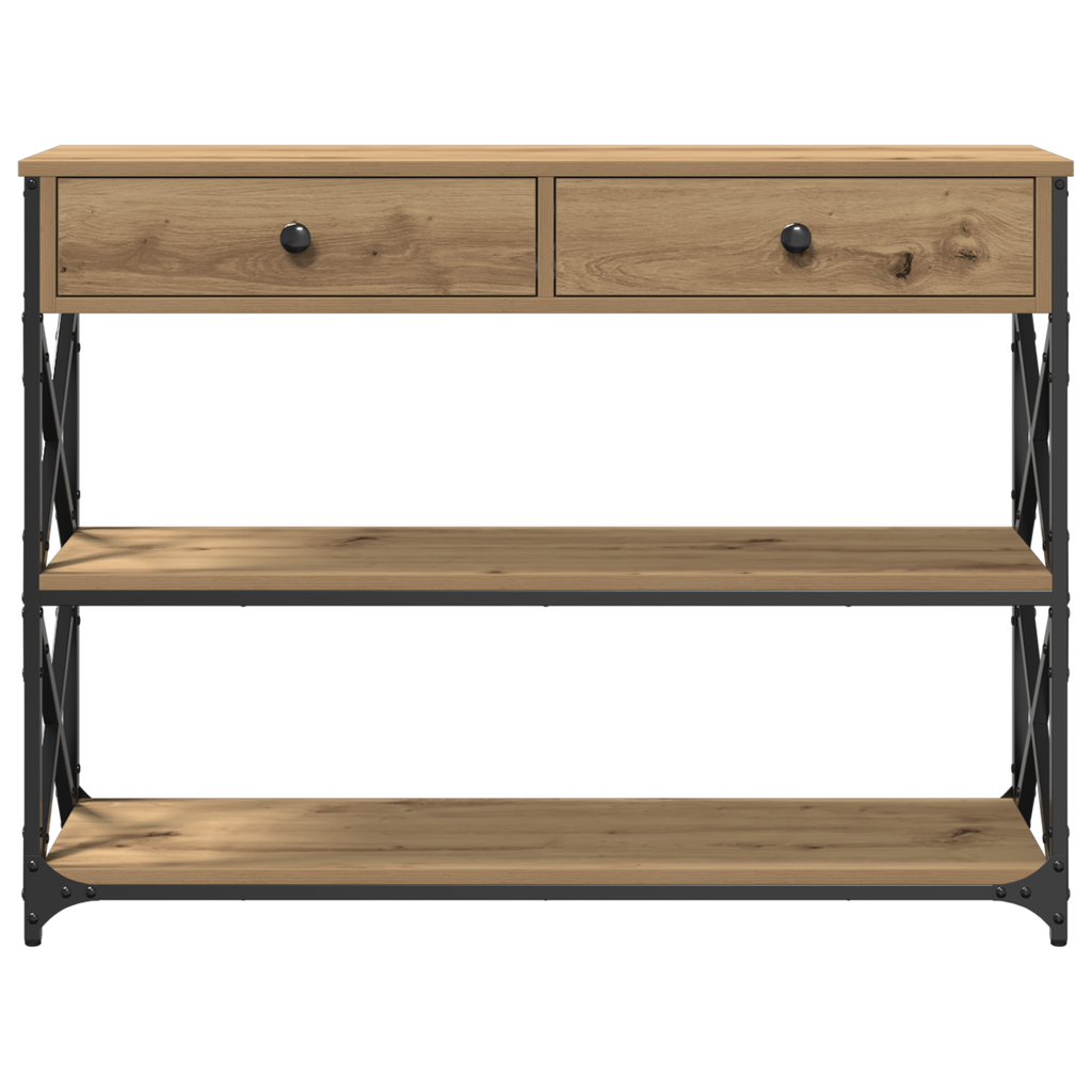 Tavolo Consolle rovere artigianale 100 x 28 x 75 cm