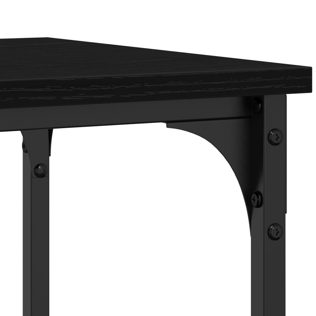 Tavolo Console con lo scaffale Rovere nero 100 x 35 x 75 cm