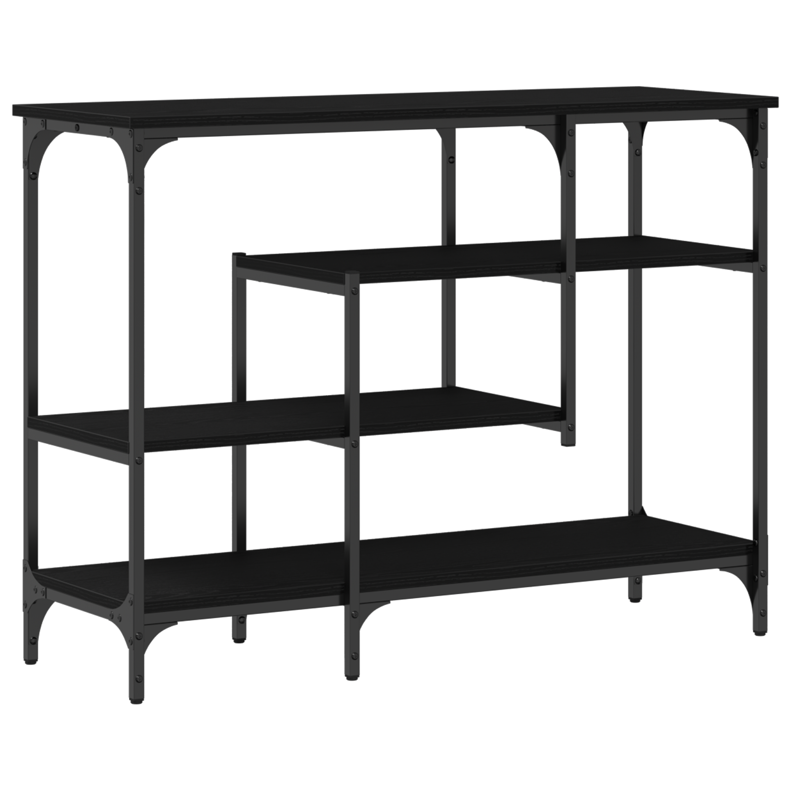 Tavolo Console con lo scaffale Rovere nero 100 x 35 x 75 cm