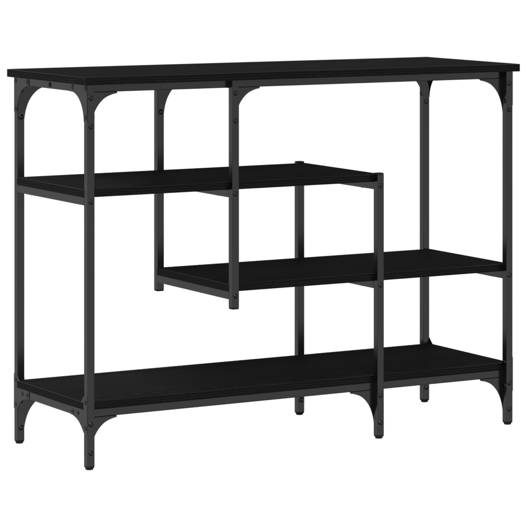 Tavolo Console con lo scaffale Rovere nero 100 x 35 x 75 cm