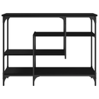 Tavolo Console con lo scaffale Rovere nero 100 x 35 x 75 cm