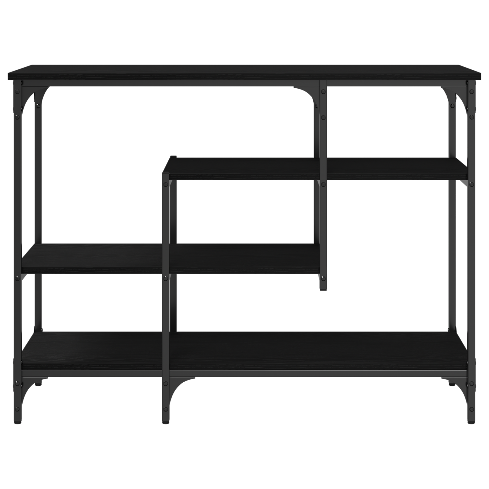 Tavolo Console con lo scaffale Rovere nero 100 x 35 x 75 cm