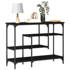 Tavolo Console con lo scaffale Rovere nero 100 x 35 x 75 cm