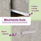 Armadietto da Farmacia Grigio Cemento 20x45,5x60 cm Multistrato