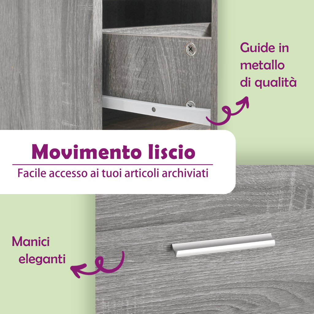 Mobile Farmacia Grigio Sonoma 20x45,5x60 cm Legno Multistrato