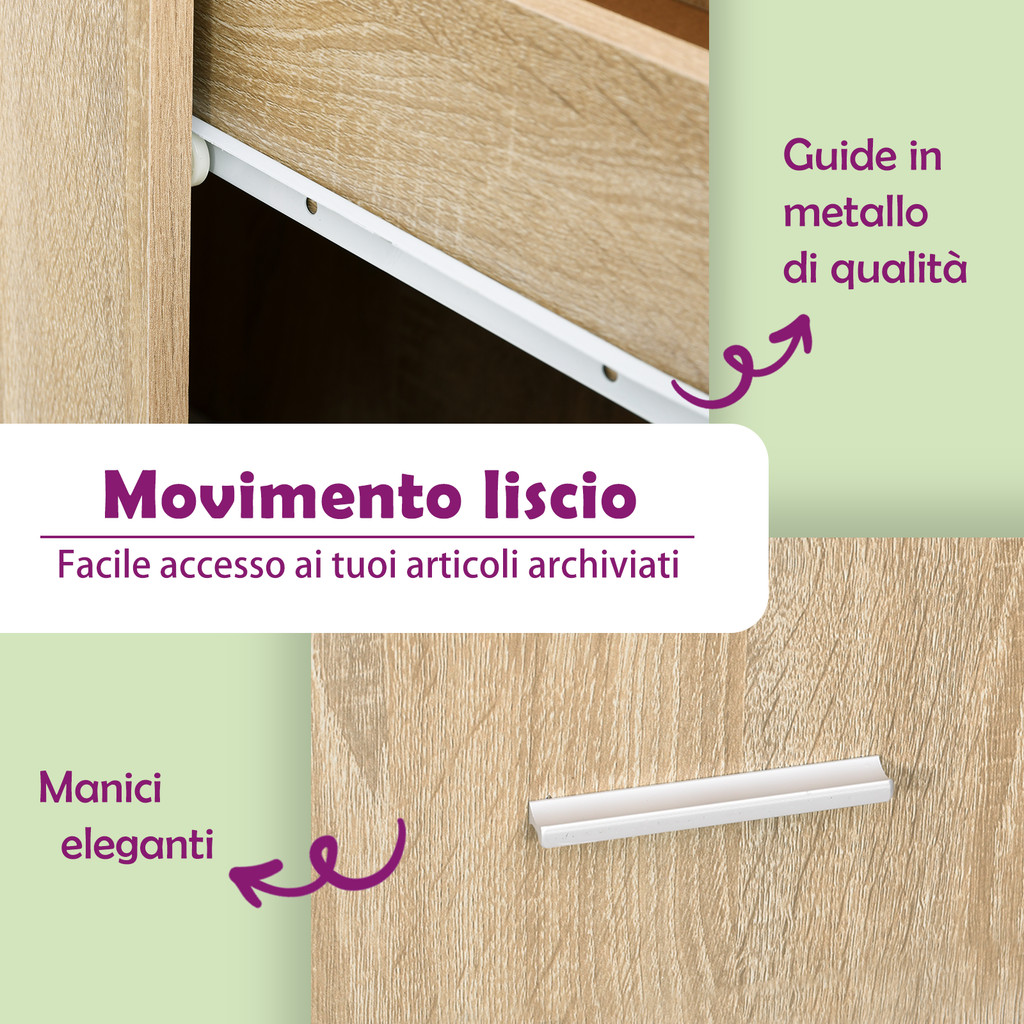 Libreria Rovere Sonoma 40x35x180 cm in Legno Multistrato